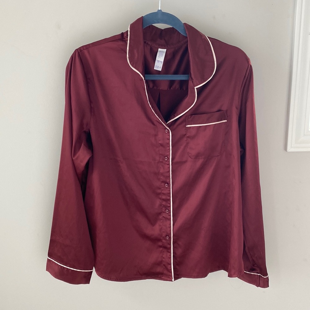 Stars Above maroon Long sleeve sleep shirt